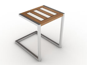 sunteak nautica side table teak corian low 00